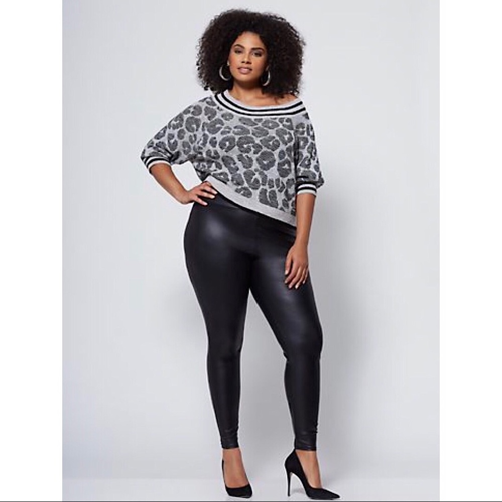 Fashion to Figure high waist faux leather leggings